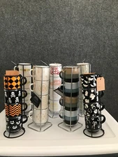  Set of 4 Espresso The Nook Stacking Cups 3oz, By Stacking Up, 13 Styles (New)