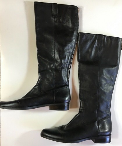 calvin klein tall leather boots