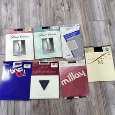 VTG Lot of 7 JCPenney Hanes Millay Field Manor Target Worthington Pantyhose Sz A