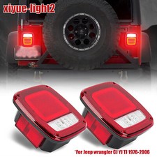 Led Tail Lights Reverse Brake License Plate For Jeep Wrangler Tj Yj Cj 1979-2006