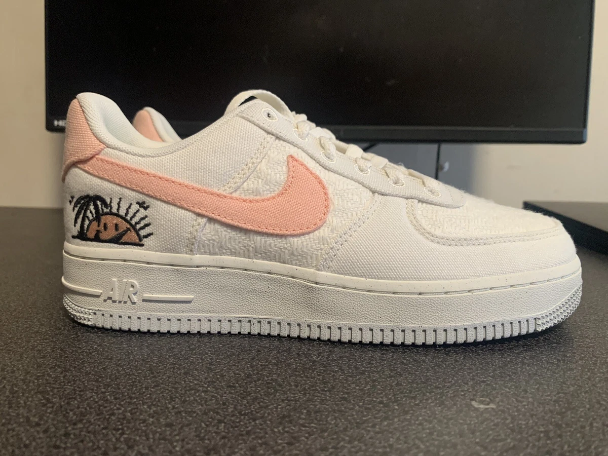 Nike Air Force 1 07 SE Sun Club White Orange Women s Size 6.5 DJ9944 100 New