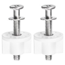 2 Set Toilet Seat Hinge Bolt Screw, M7x47mm Toilet Seat Hinge Fixings for Toilet