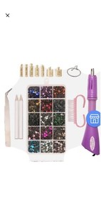 Hotfix Rhinestone Applicator Tool DIY Flatback Wand Setter Tool Kit with 5 Sizes