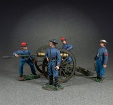 BRITAINS CIVIL WAR CONFEDERATE 31425 CONFEDERATE 12 POUND M1841 HOWITZER CREW