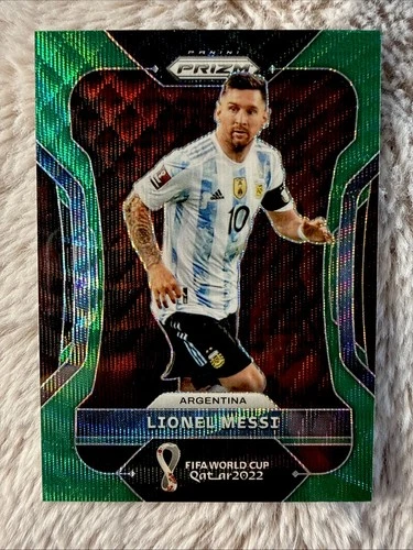 2022 Panini Prizm World Cup Qatar - Lionel Messi #7 Green Wave Prizm