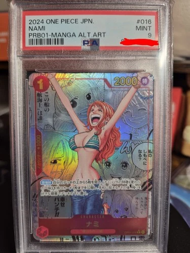 One Piece CCG Nami Manga Alternate Art OP01-016 PSA 9