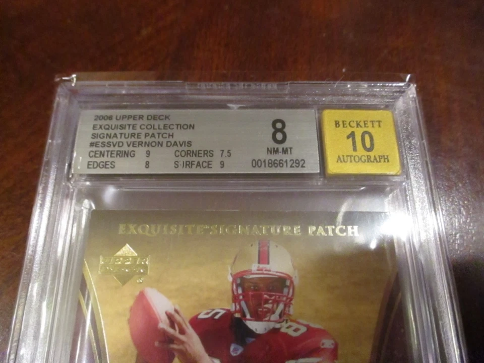 2006 Upper Deck Exquisite Collection Vernon Davis #ESSVD**RPA**8/10**NM-MT AUTO - Image 2 of 4