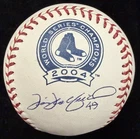 Tim Wakefield Signed 2004 Red Sox World Series Champs Signed Logo Baseball MLB