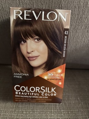 REVLON COLOR SILK BEAUTIFUL COLOR 43 MEDIUM GOLDEN BROWN - free shipping