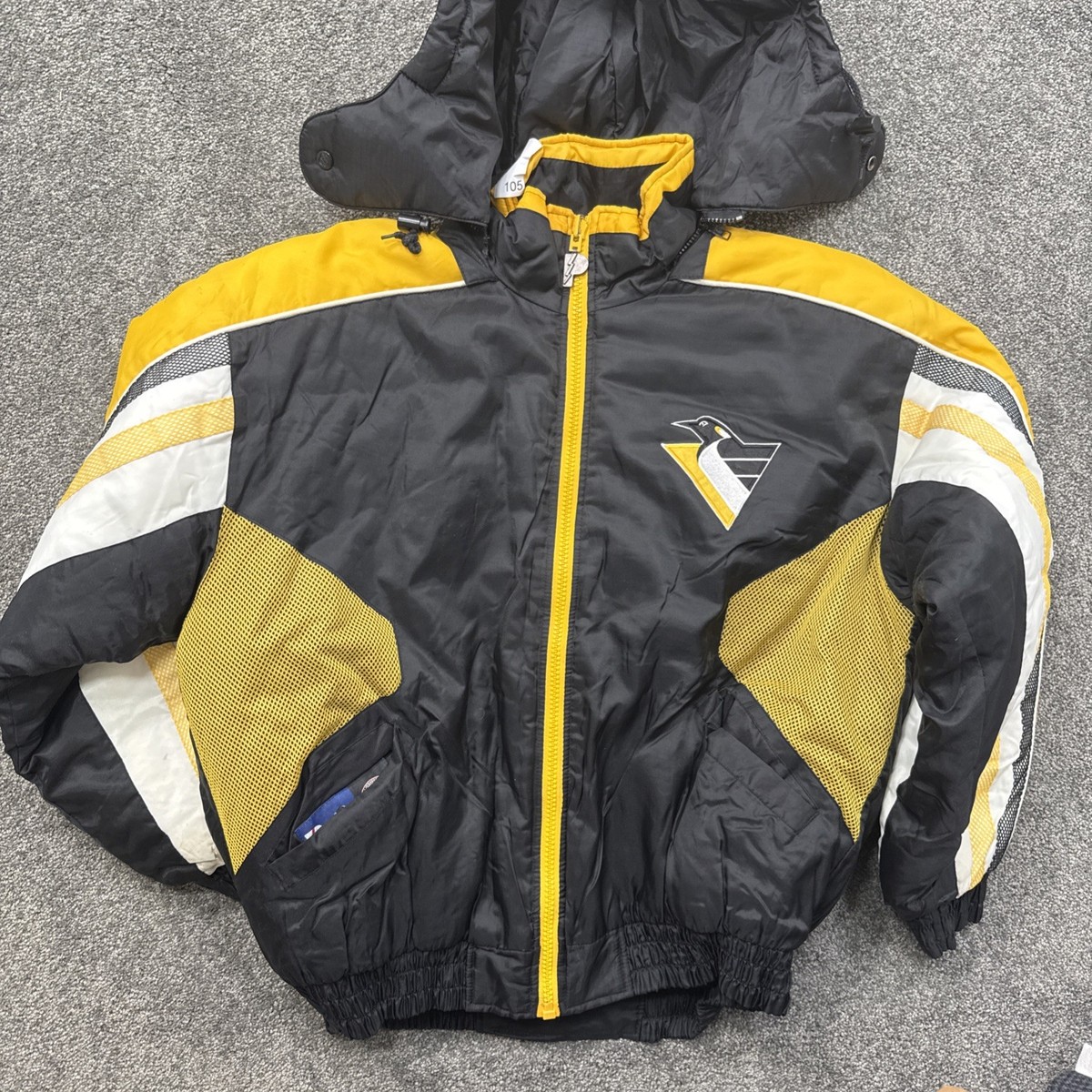 VTG Mens L Pittsburgh Penguins Pro Player Jacket Hockey NHL 