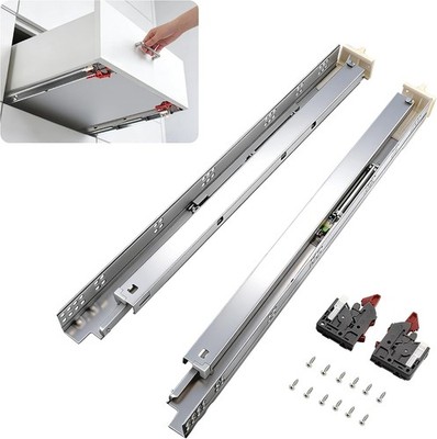 Undermount Drawer Slides Soft Close 21'' 6 Pairs 85 lb