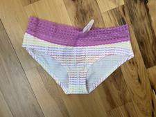 Vintage Victoria's Secret Cotton Lace Waist VS Logo Low Hiphugger Panties M NEW