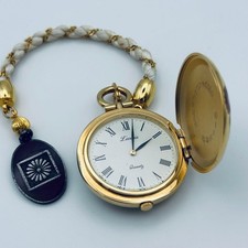 L'aime Men's Japanese Imperial 60th Anniversary Pocket Watch Gold New Used
