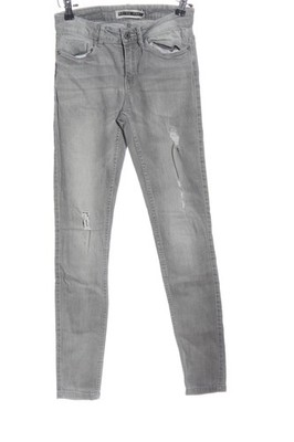 NOISY MAY Röhrenjeans Damen Jeans Gr. DE 34 hellgrau Casual-Look