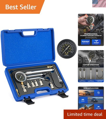 #ad 11 Piece Engine Compression Tester Kit with Spark Plug Tester Precision Gauge $44.97