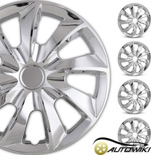 4pcs 17in Universal Wheel Covers Rims Hubcaps Chrome Snap On For Car Truck Suv 4pcs 17in Universal Wheel Covers Rims Hubcaps Chrome Snap On For Car Truck Suv