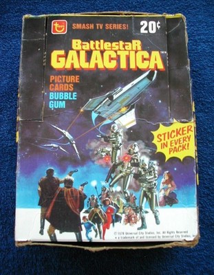 1978 Battlestar Galactica TV TOPPS Empty Trading Cards Gum Display Box Vintage