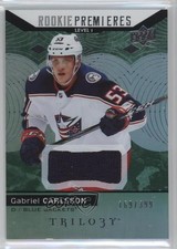 2017-18 Trilogy Rookie Premieres Level 1 Green Foil Jersey Gabriel Carlsson 2d8