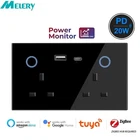 UK Zigbee Smart Wall Socket Touch Switch Plug Outlet by Tuya Alexa Google Home~