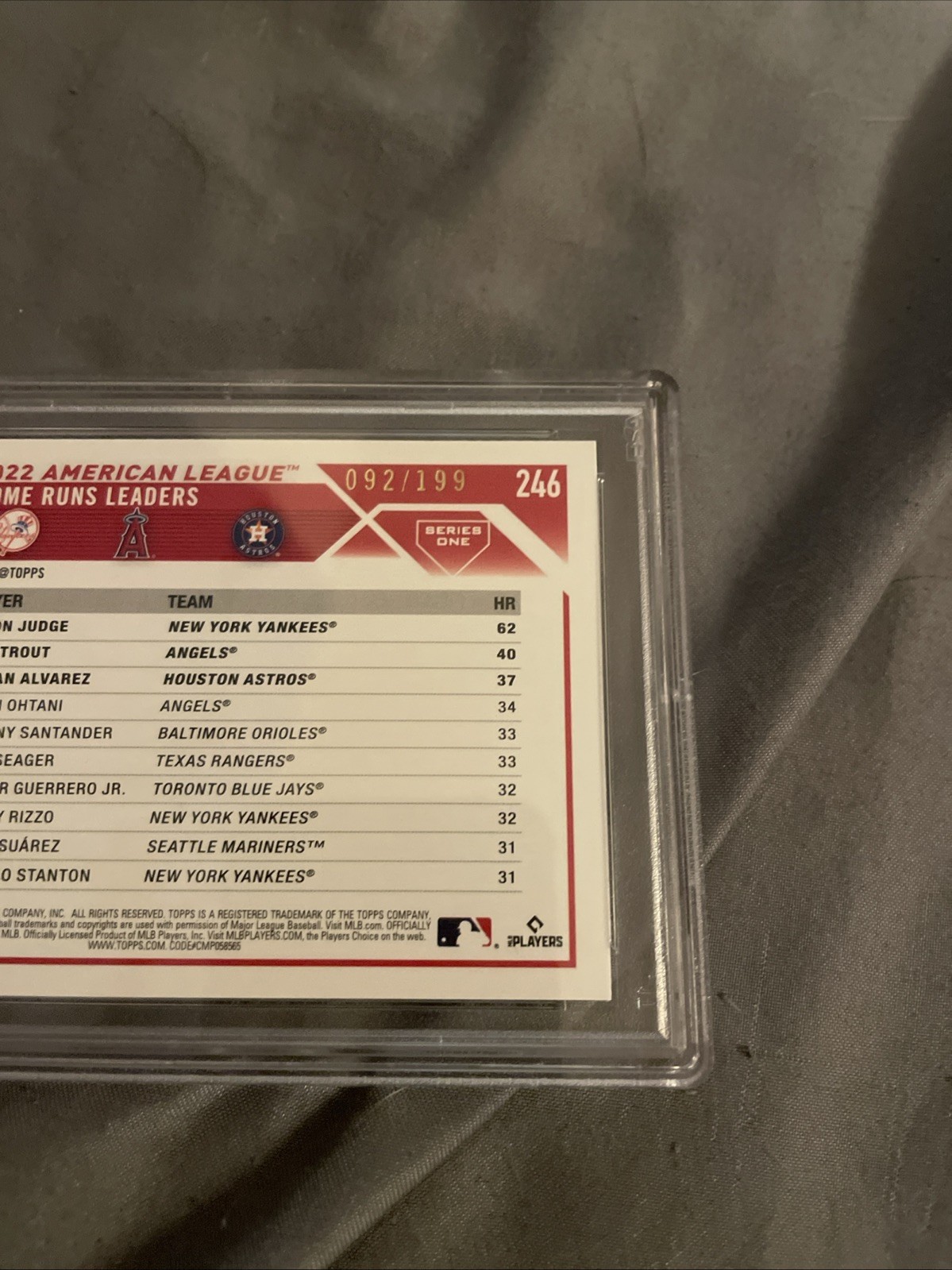 2023 Topps League Leader #246 Judge/trout/alvarez Red Foil 🔥psa 10🔥 view 5