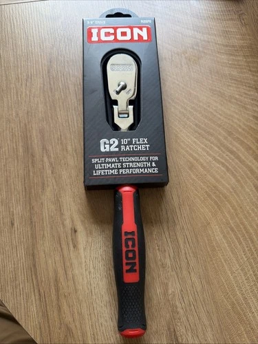New ICON G2 Series 3/8" Drive R2SFG FLEX Head Ratchet Handle 10" Long 70453 - product listing photo