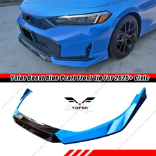 Yofer Boost Blue Black 2 Tone Front Bumper Lip Splitter For 2025 Up Honda Civic