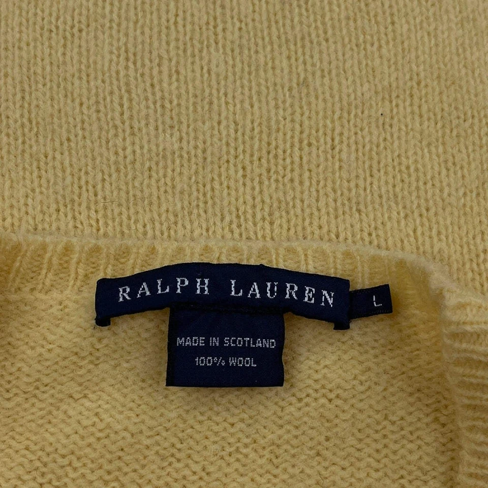 Ralph Lauren Sweater - Large Yellow Wool - Image 3 of 4