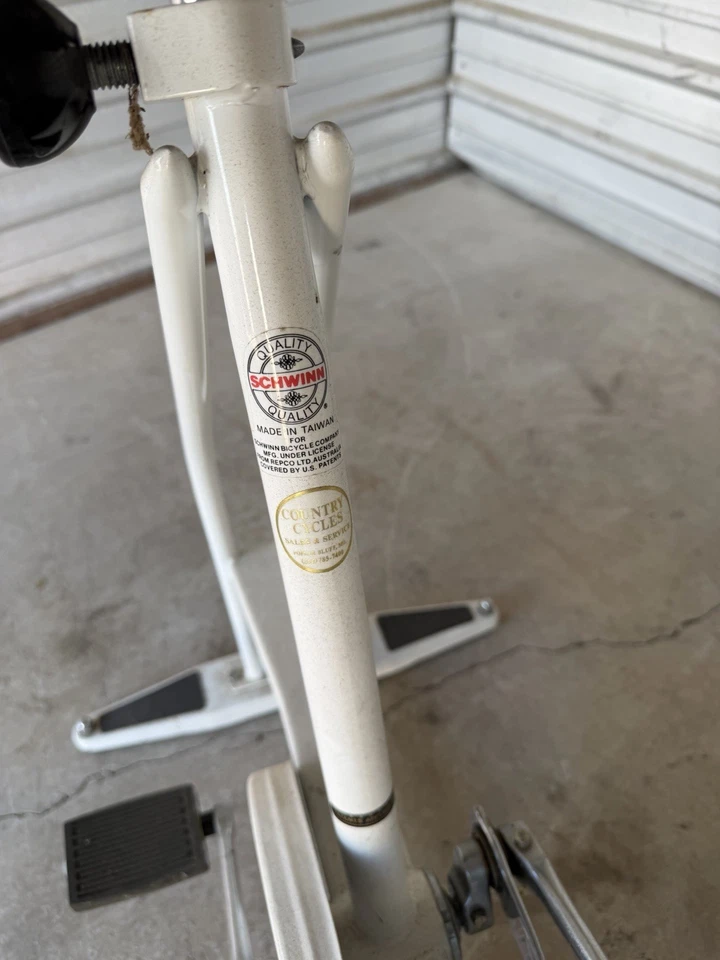 Vintage Schwinn AirDyne Dual Action Stationary Exercise Bike White - Image 2 of 4