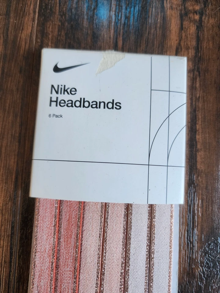 Tiaras de cabeça Nike multicoloridas pacote com 6 glitter magro antiderrapante logotipo Swoosh - Imagem 3 de 4