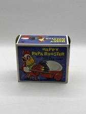 HAPPY PAPA ROOSTER w/ EGG CART TIN LITHO WIND UP TOY BOXED HONG KONG 782