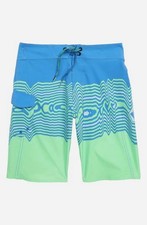 Volcom Kids Boy's Green Vibes Mod Beach Boardshorts Swim Swimwear Size 29