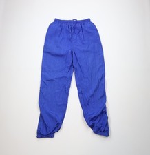 Vtg 90s Streetwear Mens Large Distressed Blank Lined Windbreaker Joggers Pants