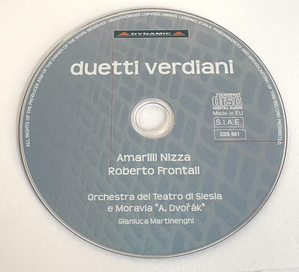 Verdi DUETTI VERDIANI Orchestra del Teatro di Slesia e Moravia |excellent(C8252) - Bild 4 von 4