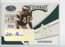 HERMAN EDWARDS AUTO PATCH 2004 CERTIFIED FABRIC OF THE GAME 46/46 JERSEY # 1/1