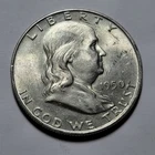 1950-D FRANKLIN Half Dollar 50c Cents 90% Silver COIN ~ High Grade BUnc Details