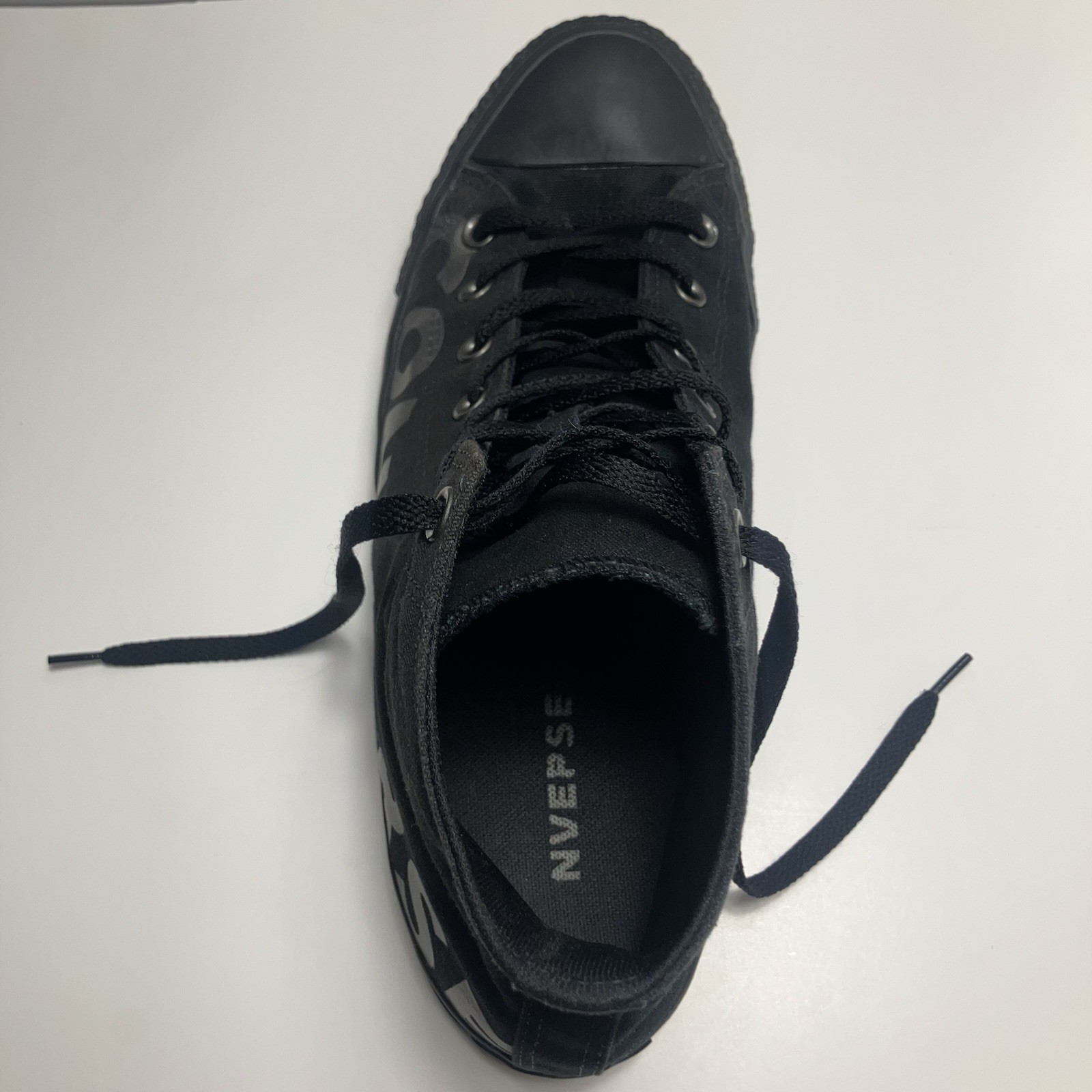 Black Converse Chuck Taylor Size 11M 13W All Star gunmetal Wordmark 2.0 Sneakers thumbnail 14