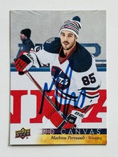 Mathieu Perreault Winnipeg Jets Autographed 2017-18 Upper Deck Canvas #C87 COA