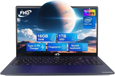 NIMO 15.6 IPS-FHD-Laptop 16GB RAM 1TB SSD Intel Pentium Quad Core N100 WiFi 6