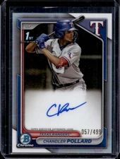 Chandler Pollard 2024 Bowman Chrome #CPA-CP 1st Prospect Auto Refractor /499