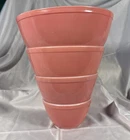 Vtg. Pyrex Nesting Mixing Bowls Flamingo Pink Set of 4  401, 402, 403, 404