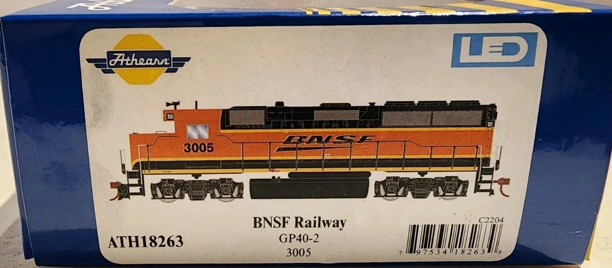 Athearn Plastic HO BNSF Railway Model Railroad Locomotives for