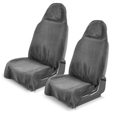Car Seat Towel,2-Pack Sweat Car Seat Cover Towel,Waterproof Front-2Pcs Grey