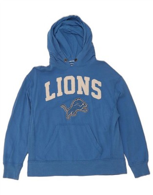 NFL Herren Lions Graphic Hoodie Pullover Small Blau Baumwolle DV82