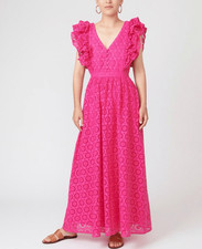 J. Crew Eyelet Lace Ruffle Maxi Dress
