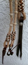 Braided Rawhide Colored Knots Romel Romal Style Bridle Horse Reins Leather Ties