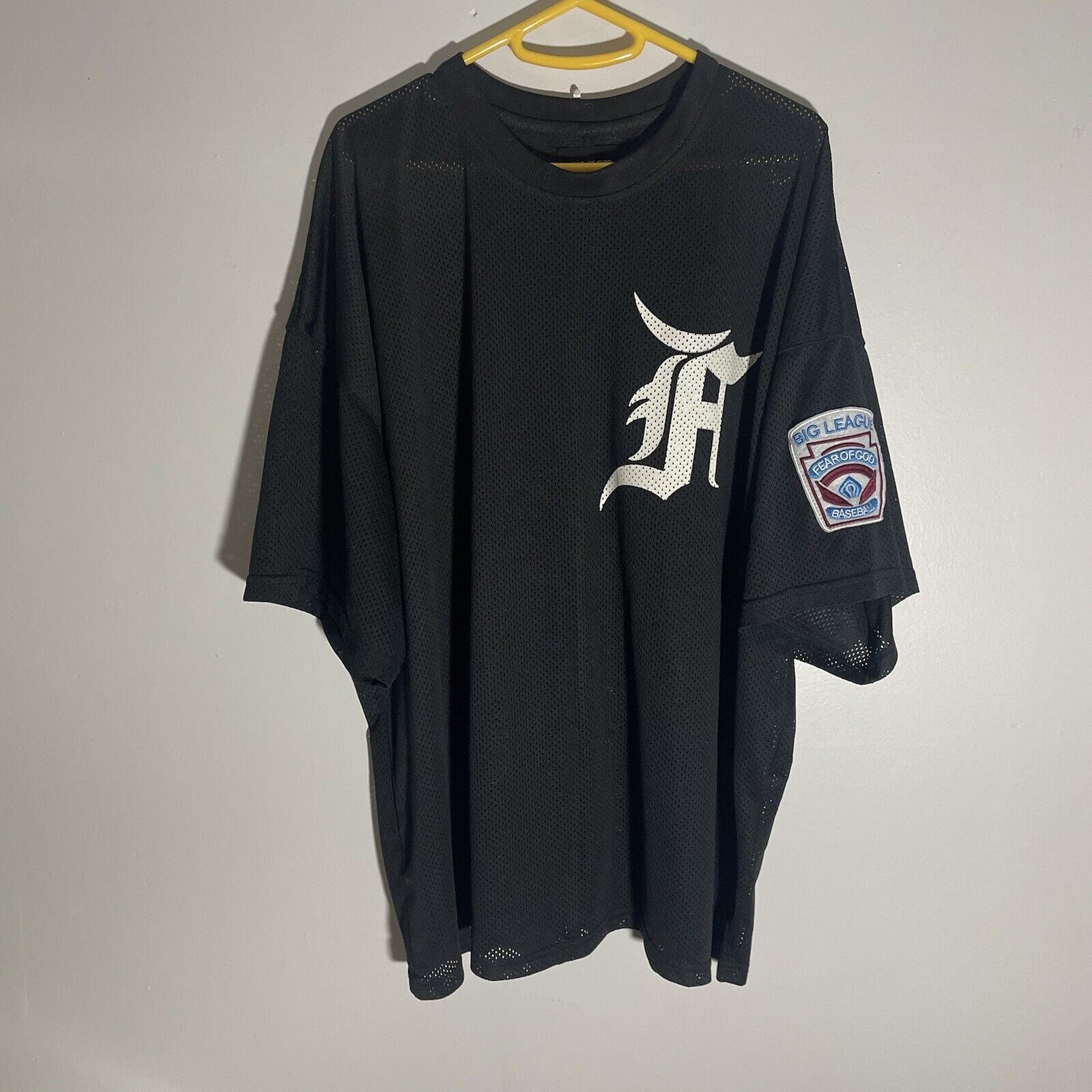 Fear Of God Fifth Collection Oversized Baseball Jersey Mens L Black