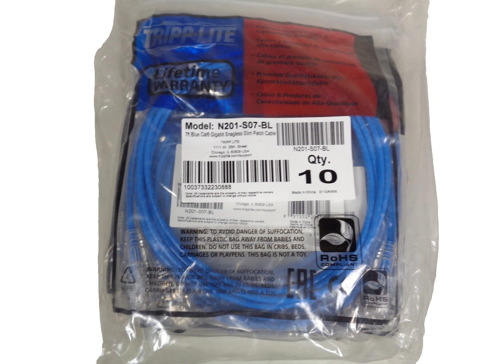 Tripp Lite Ethernet Patch (RJ-45) Ethernet Cables (RJ-45/8P8C)