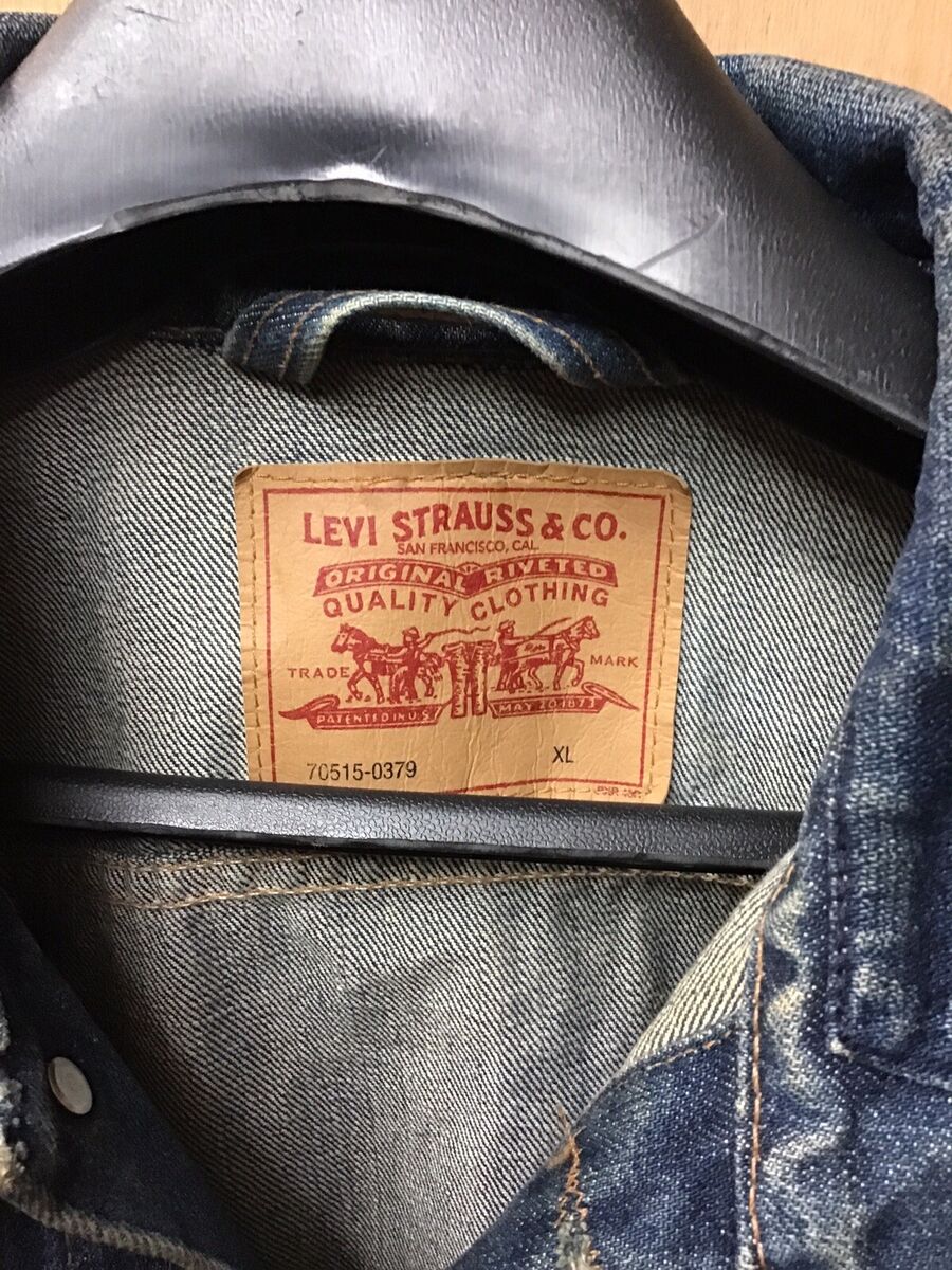 Vintage Levis Denim Jean Jacket Trucker 70515 USA Type 3 Vintage Levis Denim Jean Jacket Trucker 70515 USA Type 3