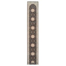 2'7" x 16'4" Midnight Blue Hand Knotted Nain 250 KPSI WoolSilk Runner Rug R64738