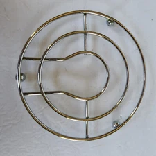 Round Metal Hot Dish Trivet Pot Holder Surface Protect Plate 8" Oven Pad